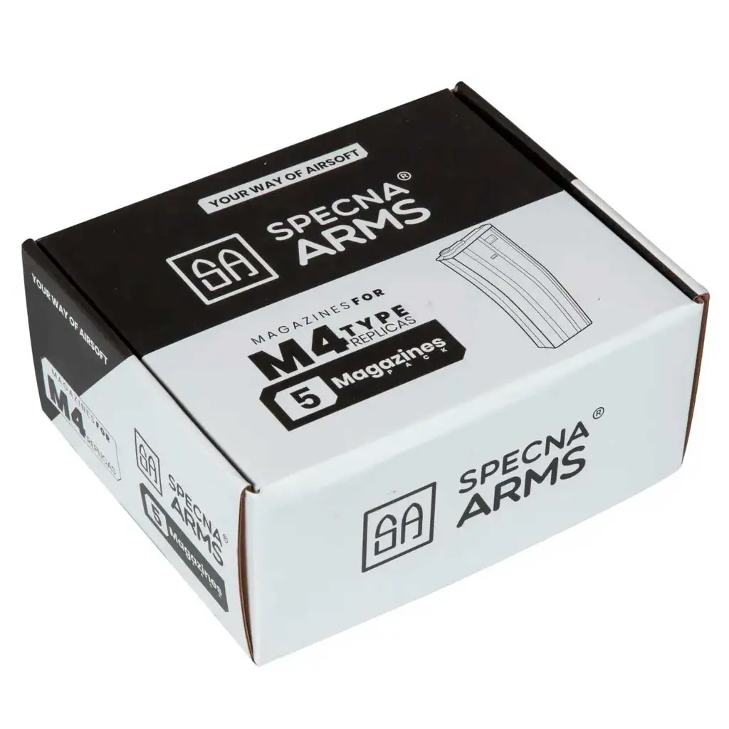 [SPE-05-025503-00] CARGADOR FUSIL SPECNA ARMS M4 120RDS 5PCS NEGRO.webp
