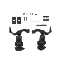 TACTICAL Multi-Angle Rotation Helmet Rail Adapter HD-ACC-08-BK