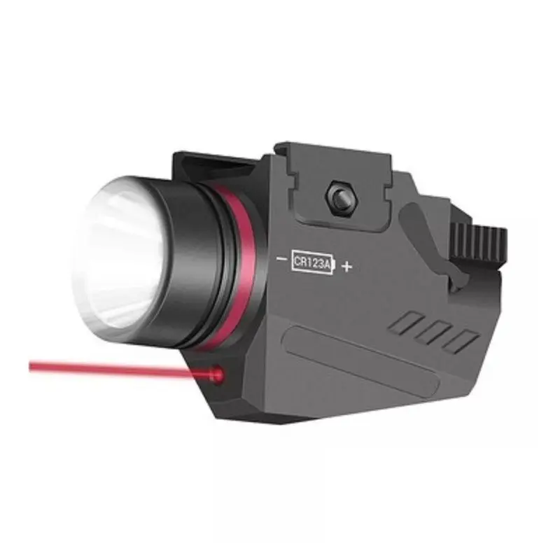 LINTERNA TÁCTICA CON LASER ROJO W5