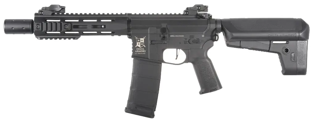 DELTA ARMORY M4 AR15 M-LOK SilentOps 8" Charlie Black