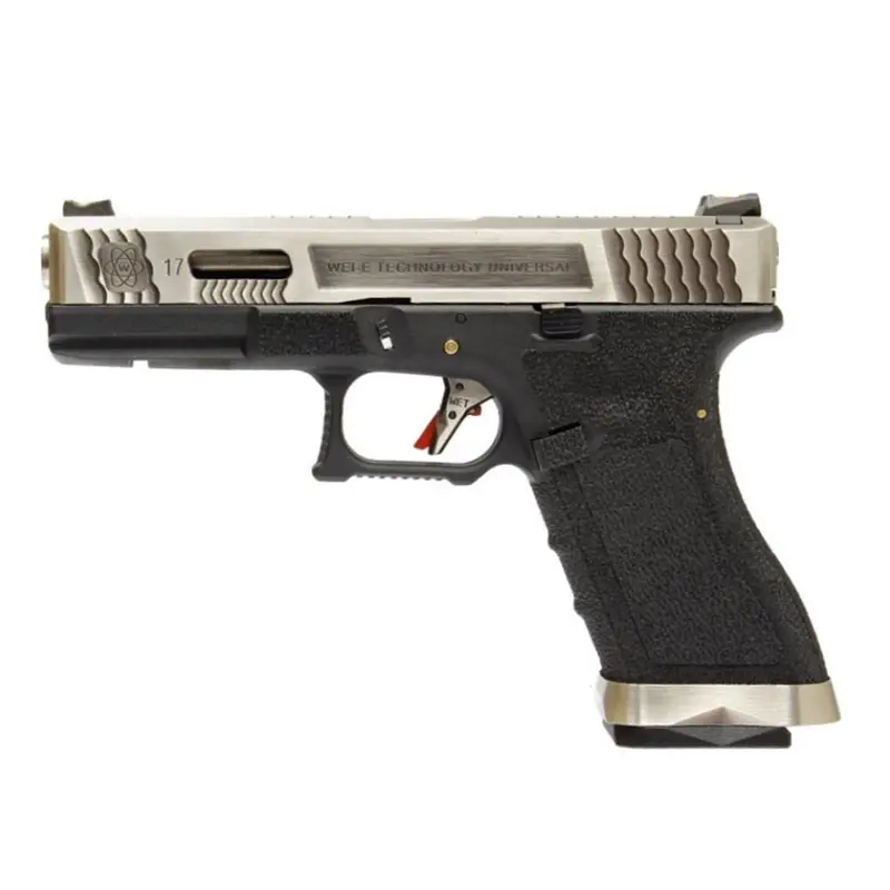 PISTOLA G17 WE G-FORCE 17 PLATA/NEGRA