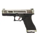 PISTOLA G17 WE G-FORCE 17 PLATA/NEGRA